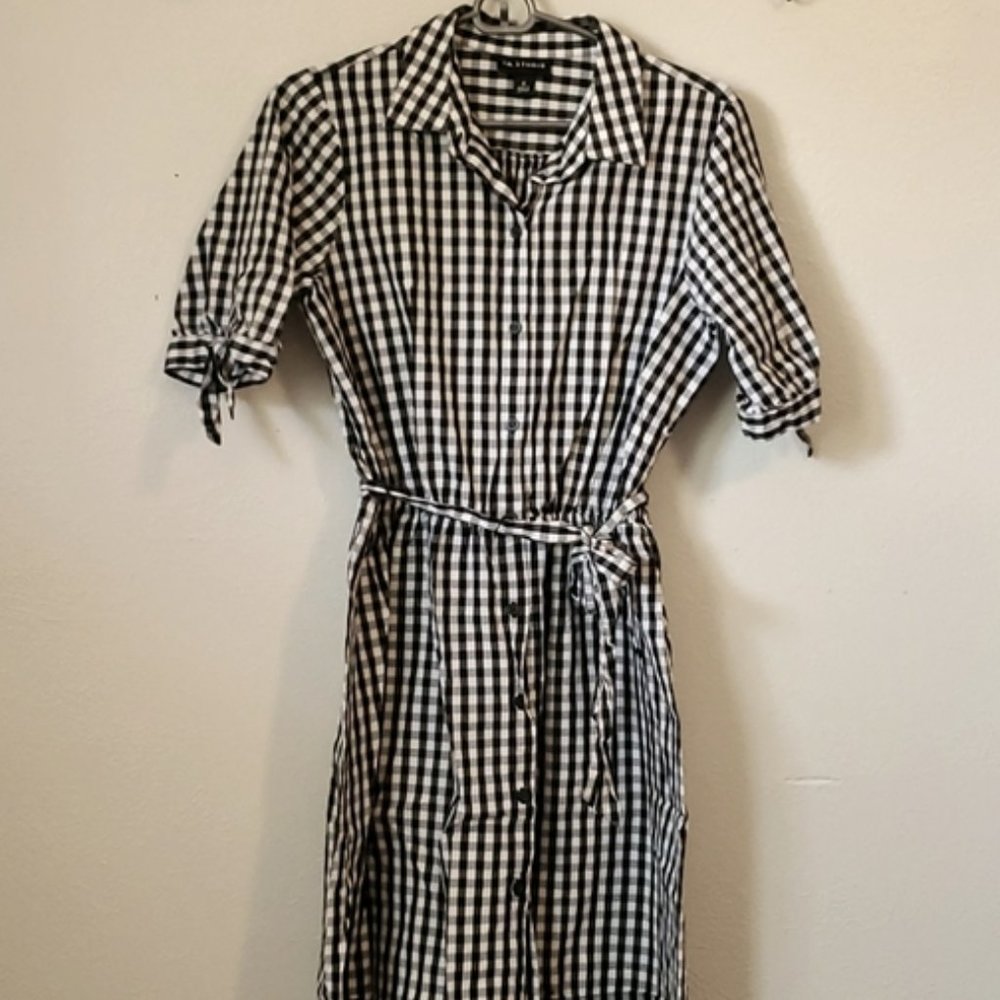 I.N. Studio Gingham Shirt Dress